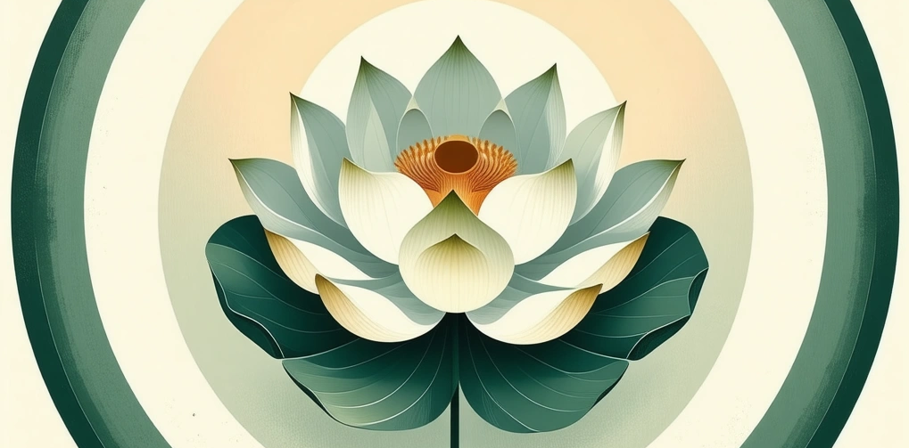 Illustration des 4 saisons en médecine chinoise traditionnelle - cycle Yin Yang